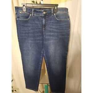 Talbots Jeans Size 14P Simply Flattering 5 Pocket High Rise Stretch Denim Ankle